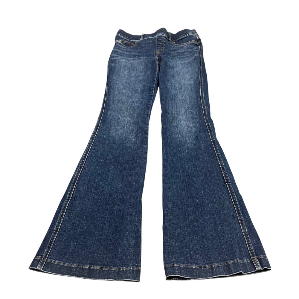 SPANX FLARE JEANS WOMEN'S WIDE LEG 20327Q MIDNIGHT SHADE SIZE SMALL PETITE
